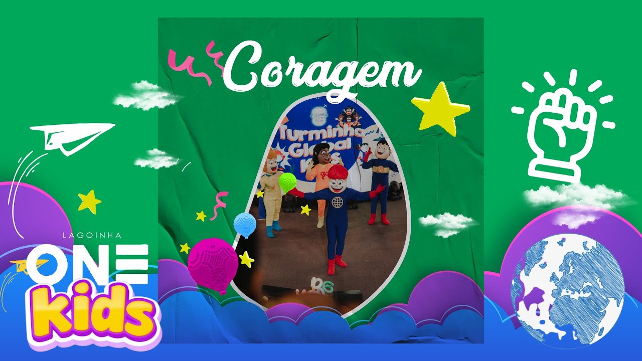 Coragem | Lagoinha One Kids 🎶 - Lyric Video for Kids' Song