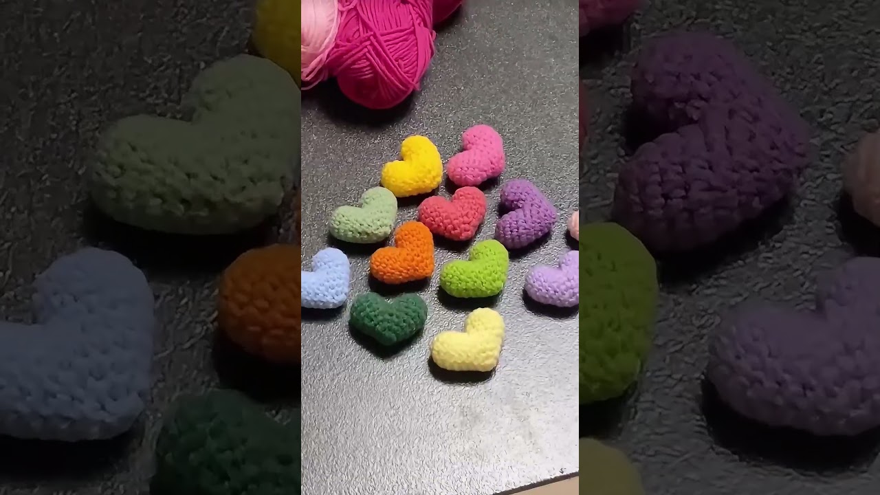 Easy Crochet Heart Keychain Tutorial 🧶