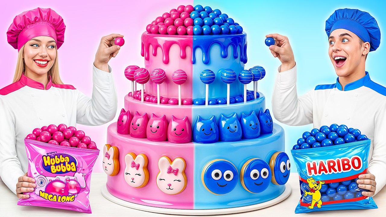 Розовое vs Синее Украшение Торта 🍰
