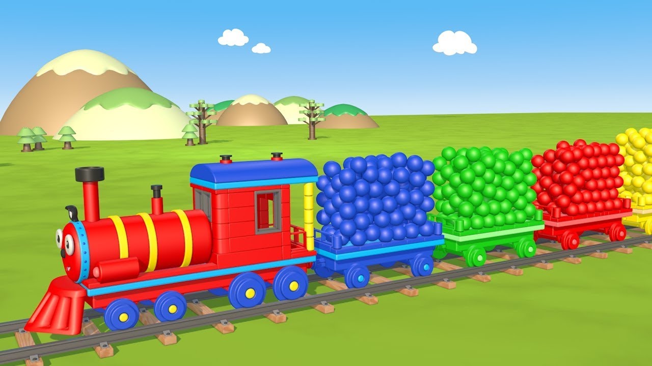 Цвета на английском для малышей: Учим названия цветов с Паровозиком Олли