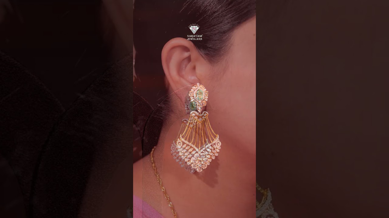 Elegant Diamond Earrings by Narayani Jewellers 💎