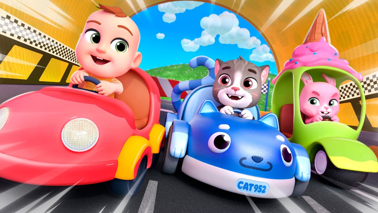 Baby Car Finger Family Racing Song 🚗
