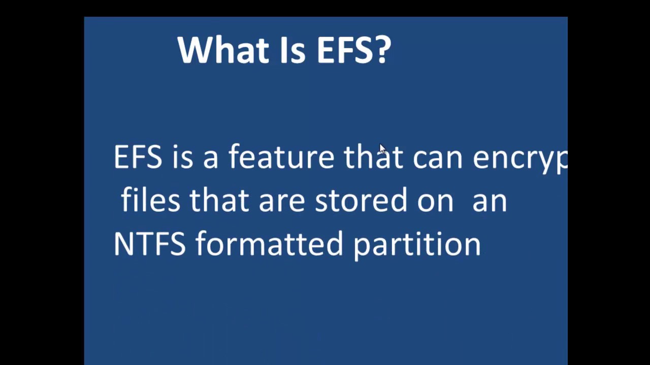 Encrypting File System (EFS) - Etechtraining.com