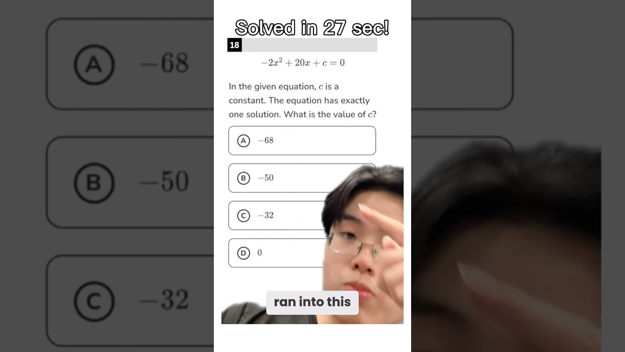 Master SAT Math: Solve Difficult Questions in Under 30 Seconds! ⏱️