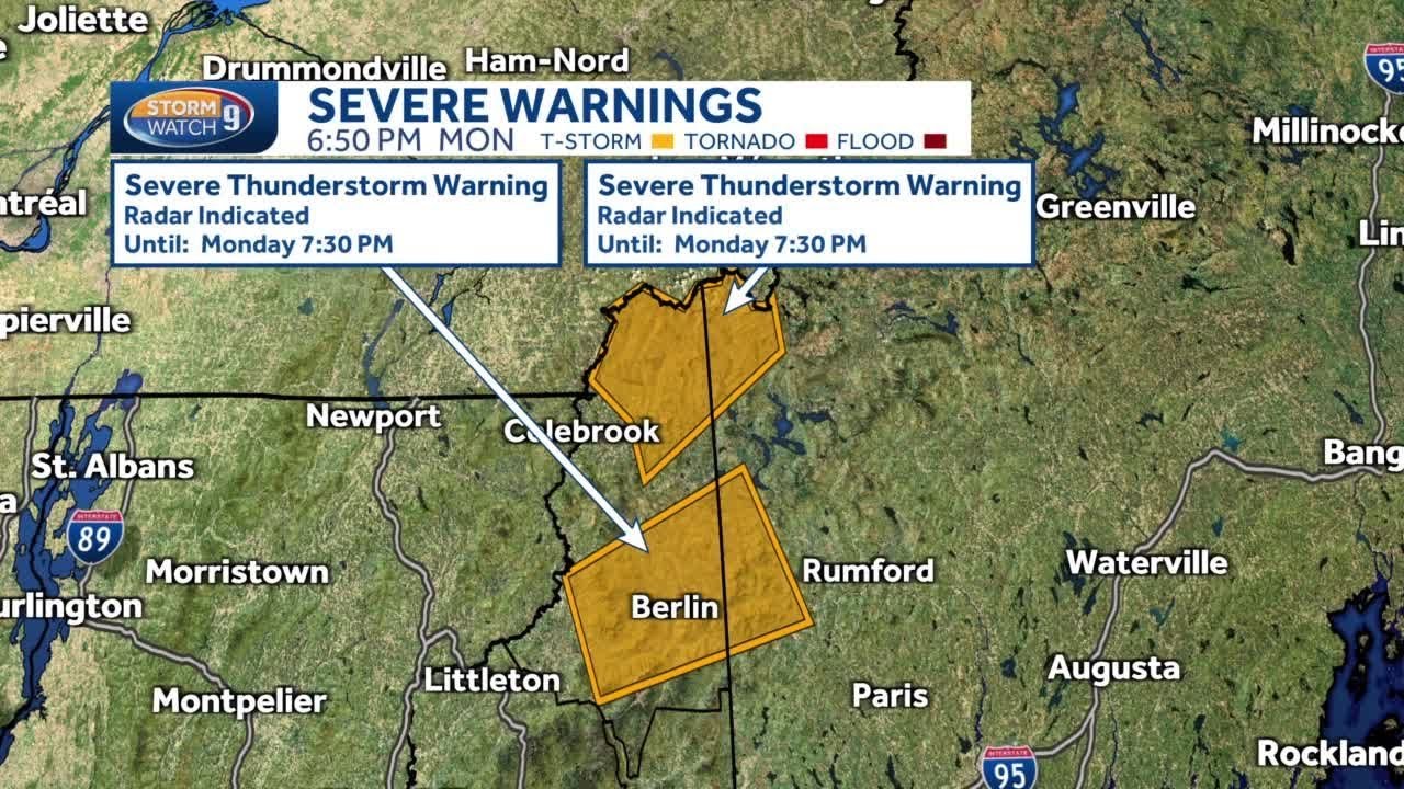 Severe Thunderstorm Warnings Issued in New Hampshire