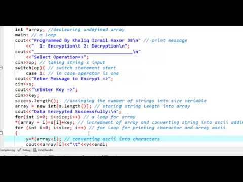 How to code symmetric Encryption and Decryption Program with C