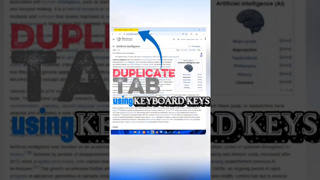 Quickly Duplicate your Browser tab using Keyboard Keys | Duplicate Tab. #browser