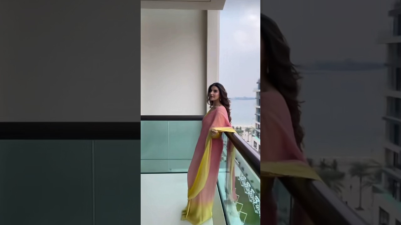 Hareem Farooq Stunning Eid Saree Look ✨ #Shorts