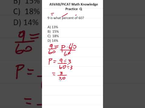 ASVAB/PiCAT Arithmetic Reasoning Practice Test Q: #percentage #acetheasvab with #grammarhero
