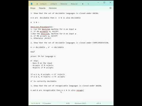 Automata Theory and Formal Languages-decidable languages