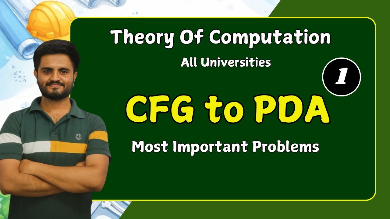CFG to PDA  problems | theory of computation | All Universities