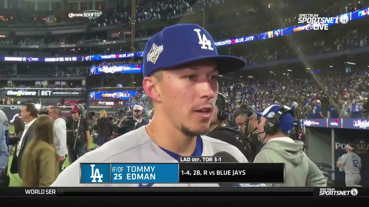 Tommy Edman Celebrates Dodgers' Dramatic Game 6 Win & Resilience Against Blue Jays ⚾