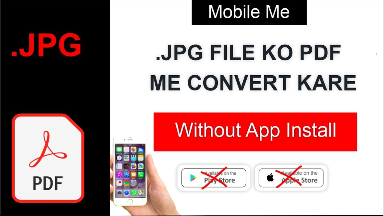 Convert JPG to PDF on Mobile Without App Installation