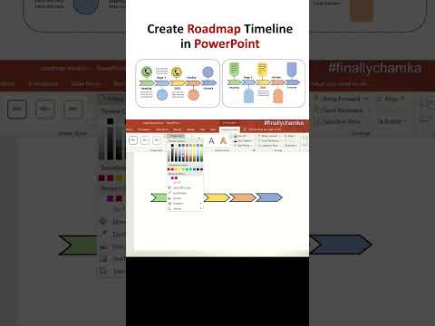 How to make roadmap timeline in PowerPoint... #roadmap #powerpoint #shorts #finallychamka