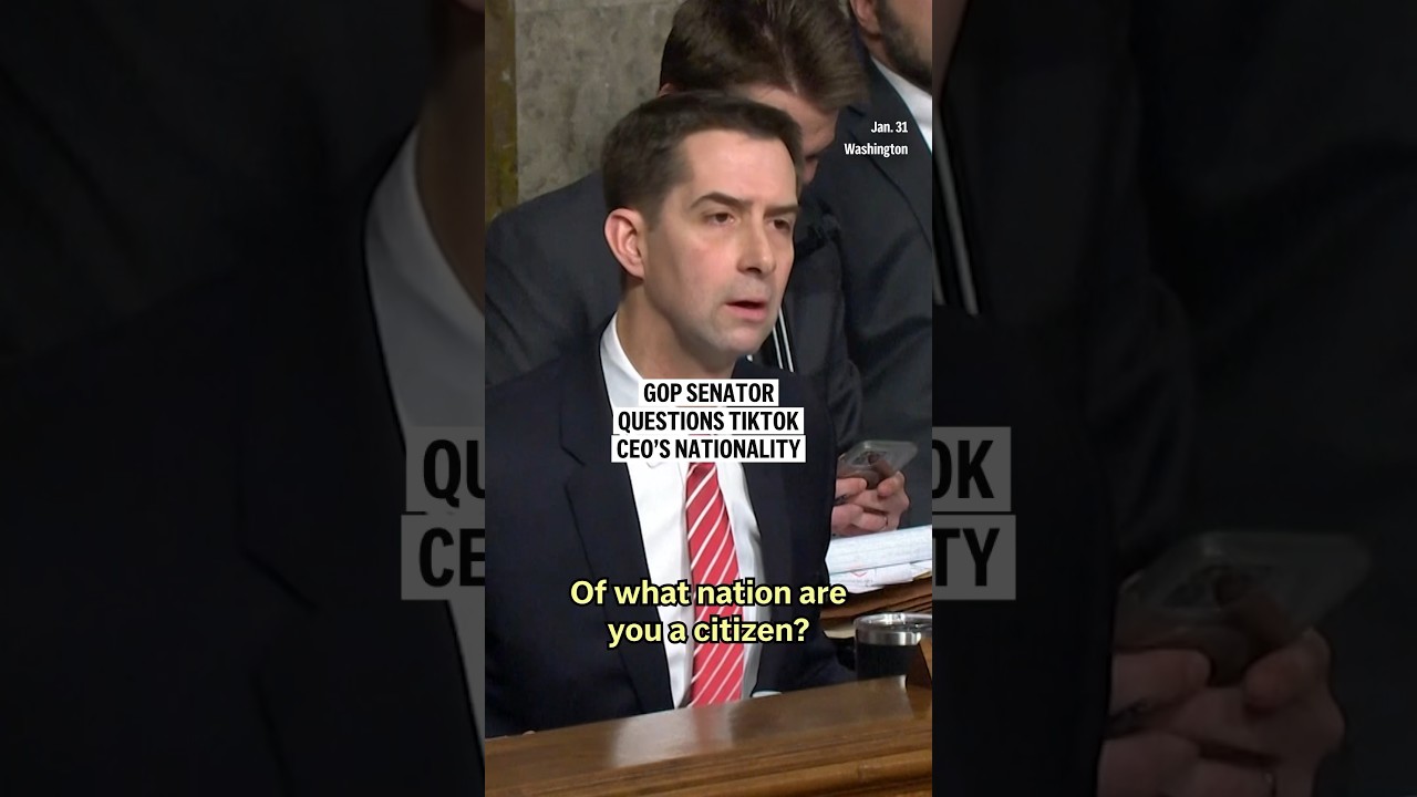 Senator Questions TikTok CEO Over China Ties π¨π³