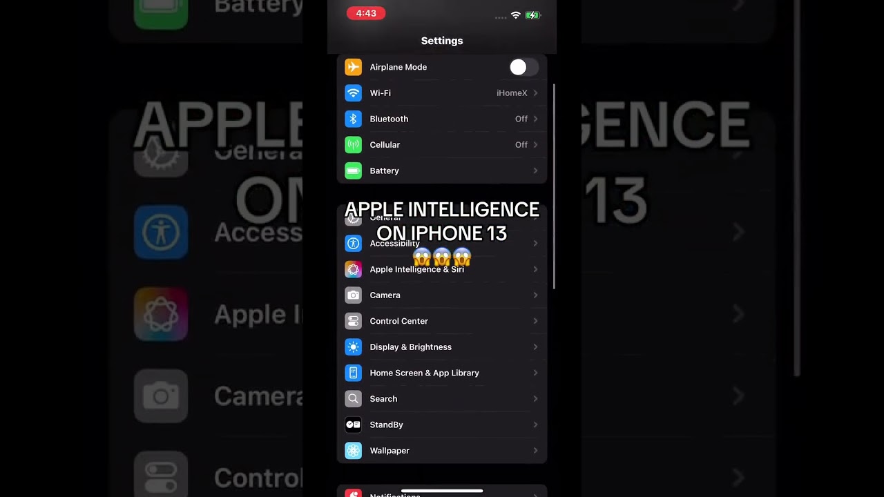 apple intelligence on iphone 13 😱😱 #apple #ai #appleintelligence #fyp #techtok #tech #iphone13