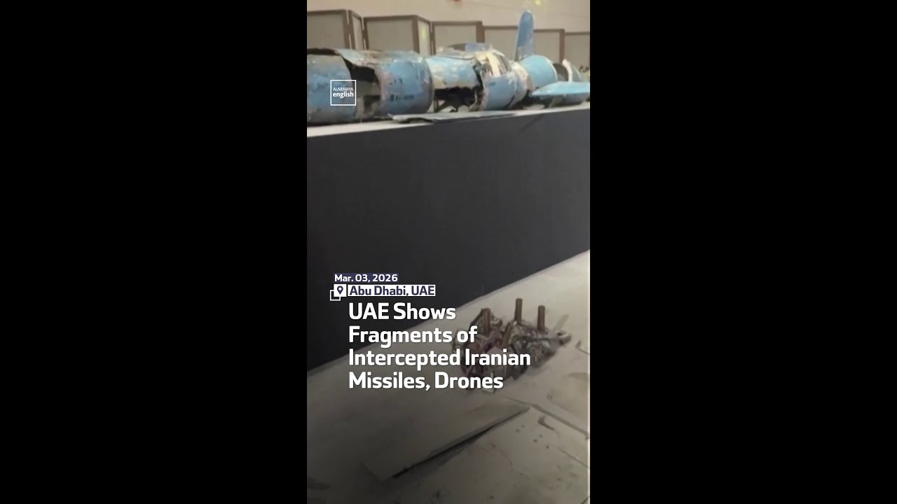 UAE Shows Fragments of Intercepted Iranian Missiles, Drones
