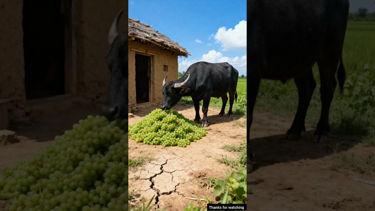 Horse Saves Grapes by Watering Them