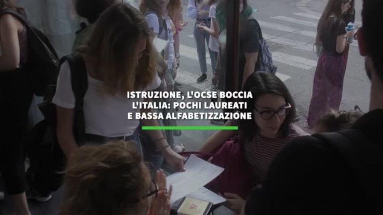 Ocse criticizza l'Italia su laureati e alfabetizzazione 📉