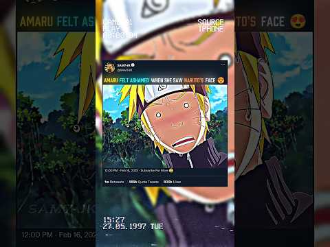 NARUTO FELT ASHAMED WHEN HE SAW AMARU'S FACE 🤭