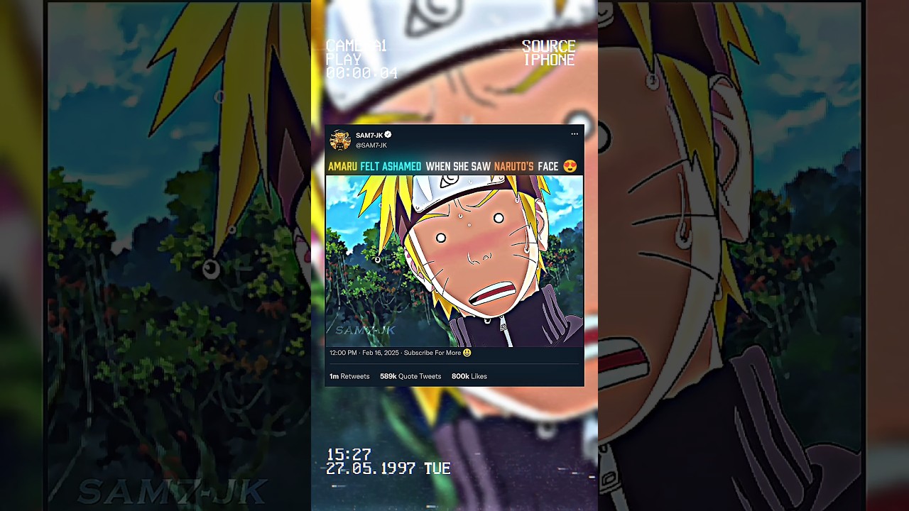 Naruto's Embarrassment Seeing Amaru's Face 🤭