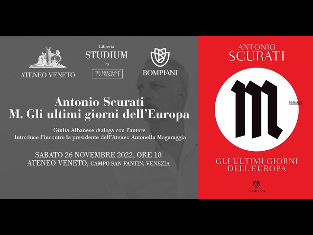 Scopri il nuovo romanzo di Antonio Scurati: 'M - Gli ultimi giorni dell'Europa' 📖