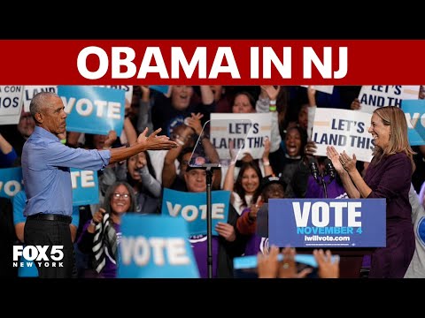Barack Obama campaigns with Mikie Sherrill in Newark