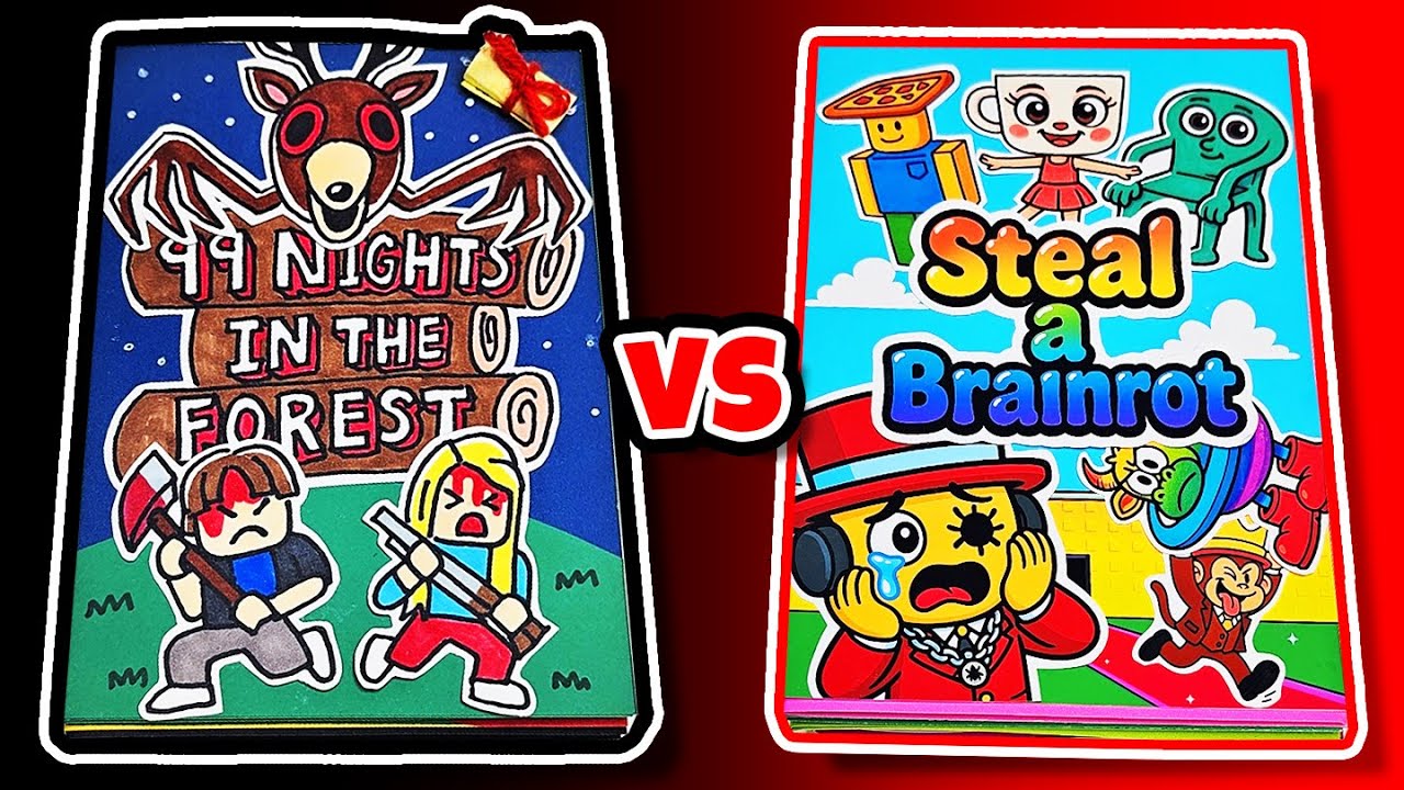99 Nights in Forest Roblox vs Brainrot Game Book 🎮