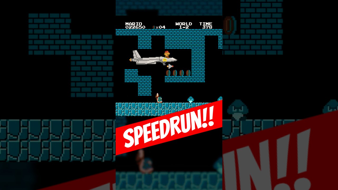 Super Mario Bros. World 1-2 Speedrun 🚀