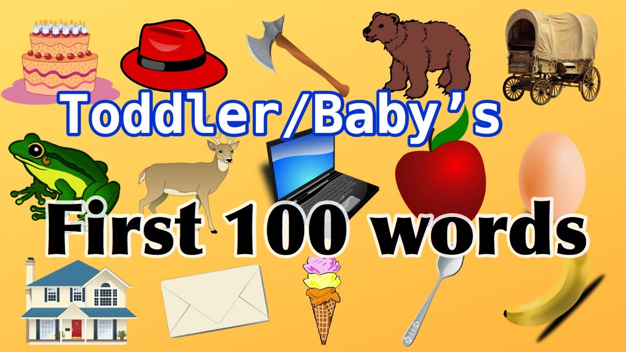 Toddler's First 100 Words: Household, Foods & Animals 🧸