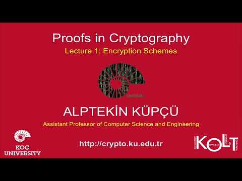 Lecture 1: Encryption Schemes