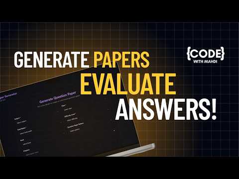 AI-Powered Question Paper Generator | Build Your First Product!
