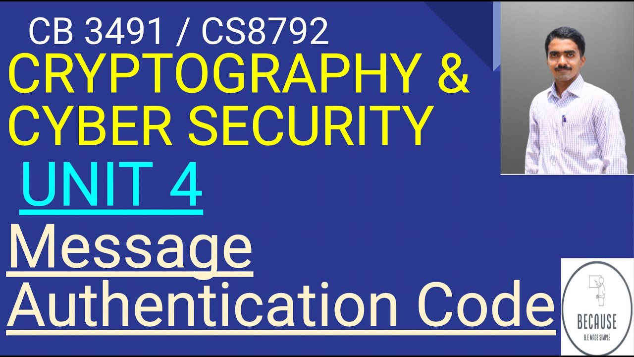 4.5 Message Authentication Code (MAC) Part 1 in Tamil
