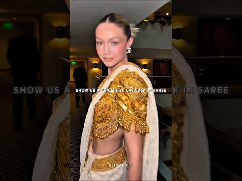 Gigi goes the traditional way 🥶 #model #runway #gigihadid #catwalk #fashionmodel #supermodel