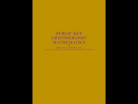JABEN INDIA,"PUBLIC KEY CRYPTOGRAPHY MATHEMATICS",BOOK