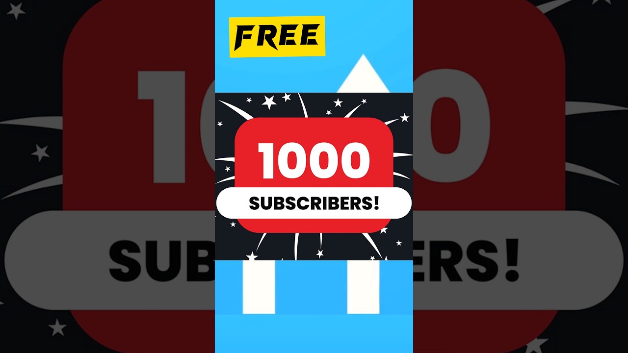 Free 1K Subscribers Tips 😱 | Grow Your YouTube Fast