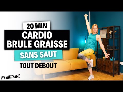 20 Min - CARDIO Brûle Graisse DÉBUTANT 🔥 Cardio SANS SAUT | Marine BIREN - FlashFitHome
