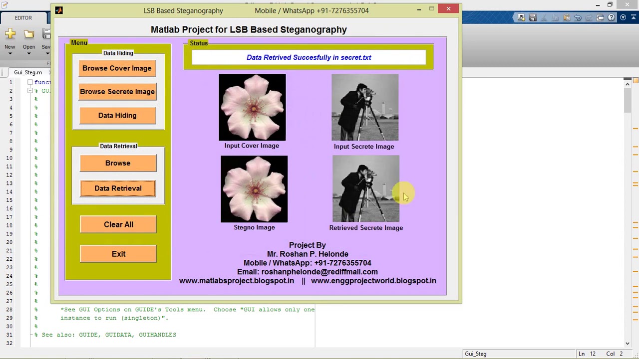 Secure Image Steganography with LSB Technique in MATLAB π