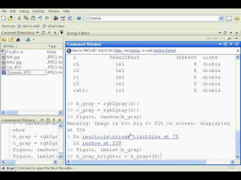 Image Processing Matlab Point opeations including imadd, imsubtract, imhist and imadjust
