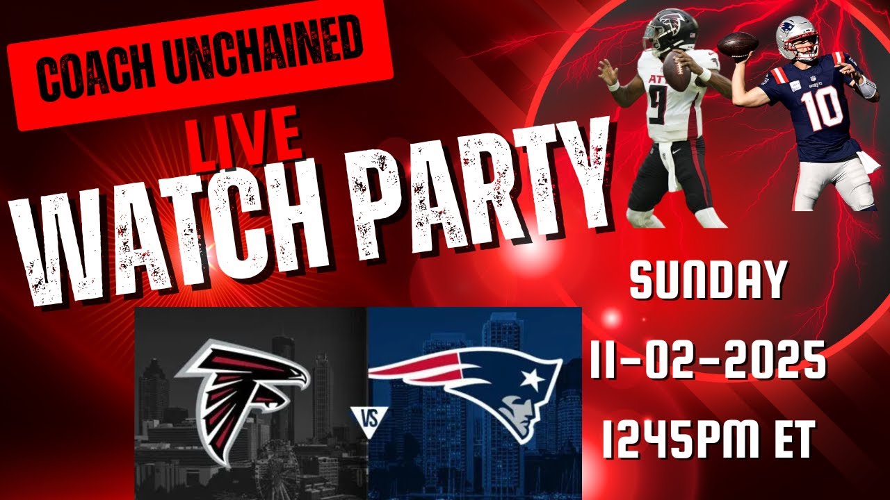 Coach Unchained: Falcons vs. Patriots Live Watch Party 🏈