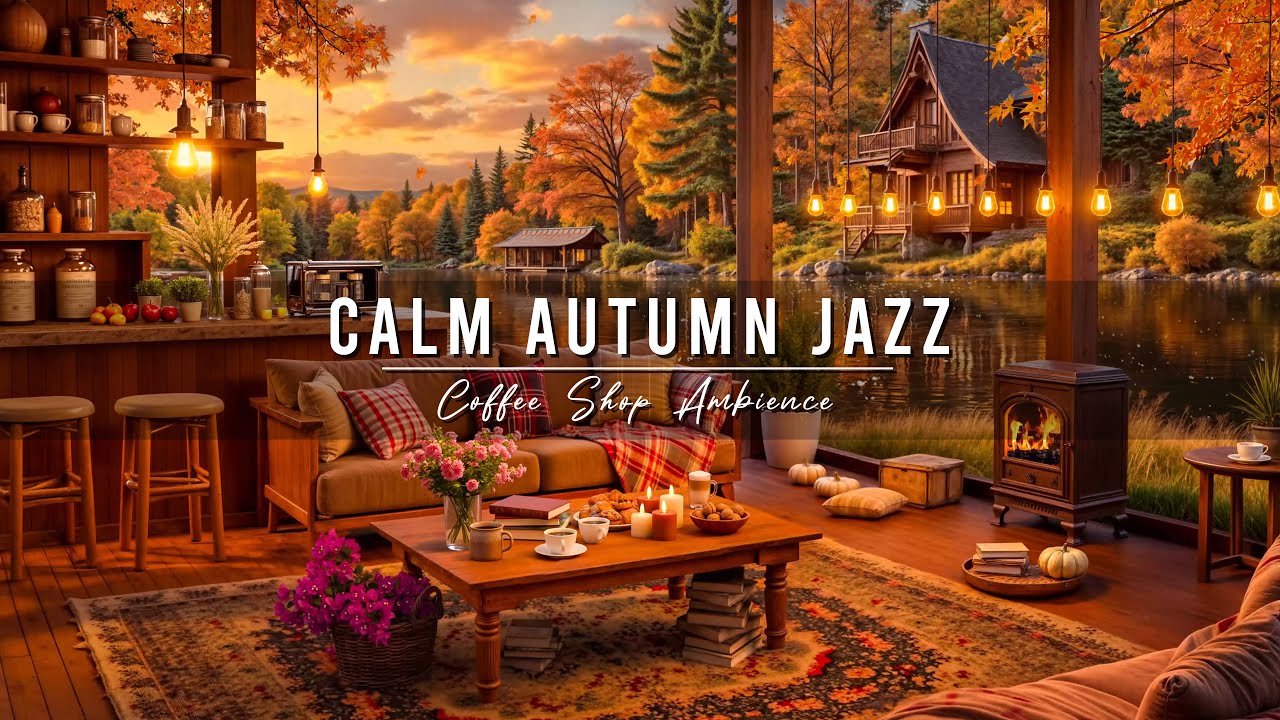 Relaxing Autumn Morning at Cozy Coffee Shop ☕️ Smooth Jazz for Work & Chill