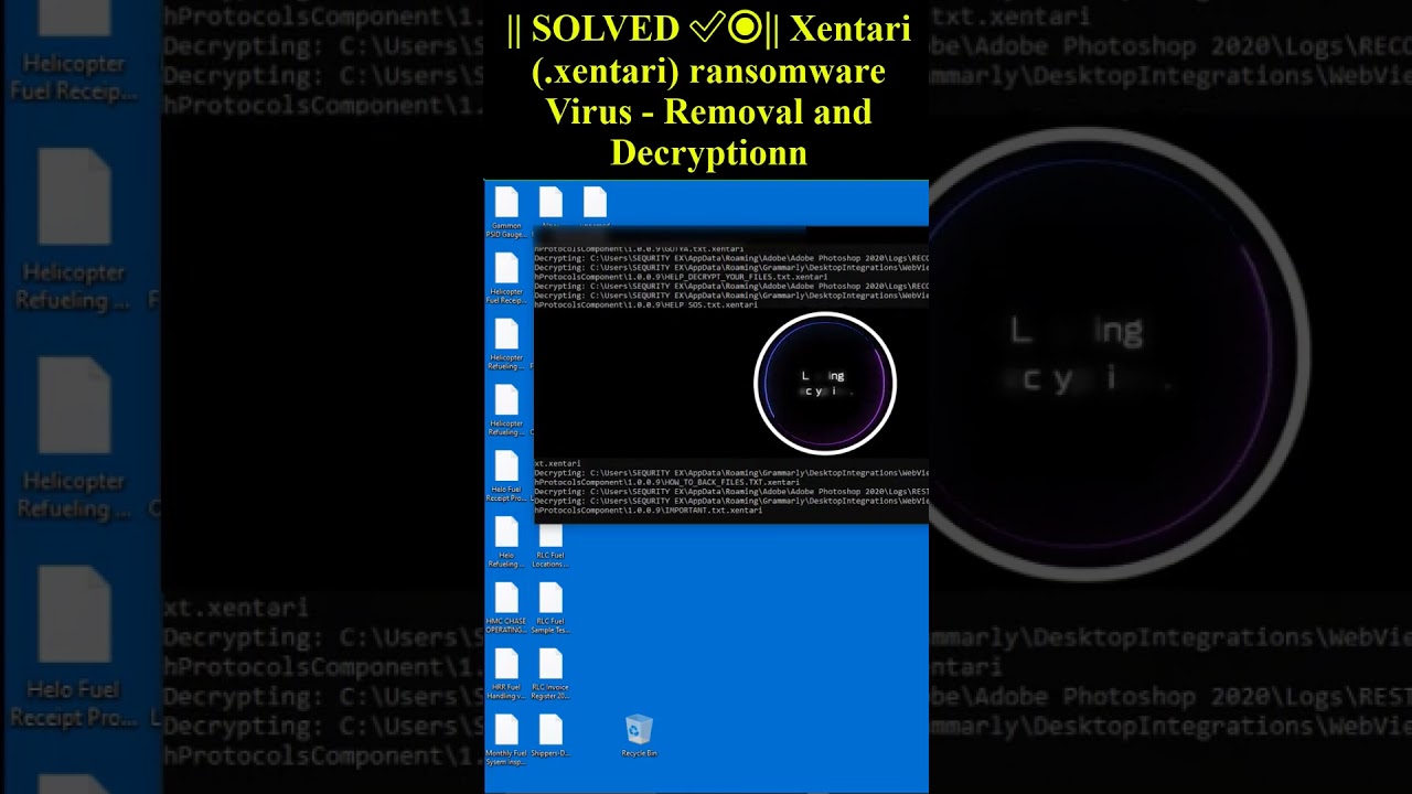 Xentari (.xentari) ransomware Virus #shorts #trending #Xentari