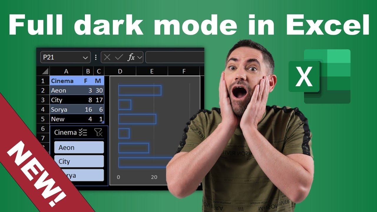 Dark Mode in Excel - New in 2025
