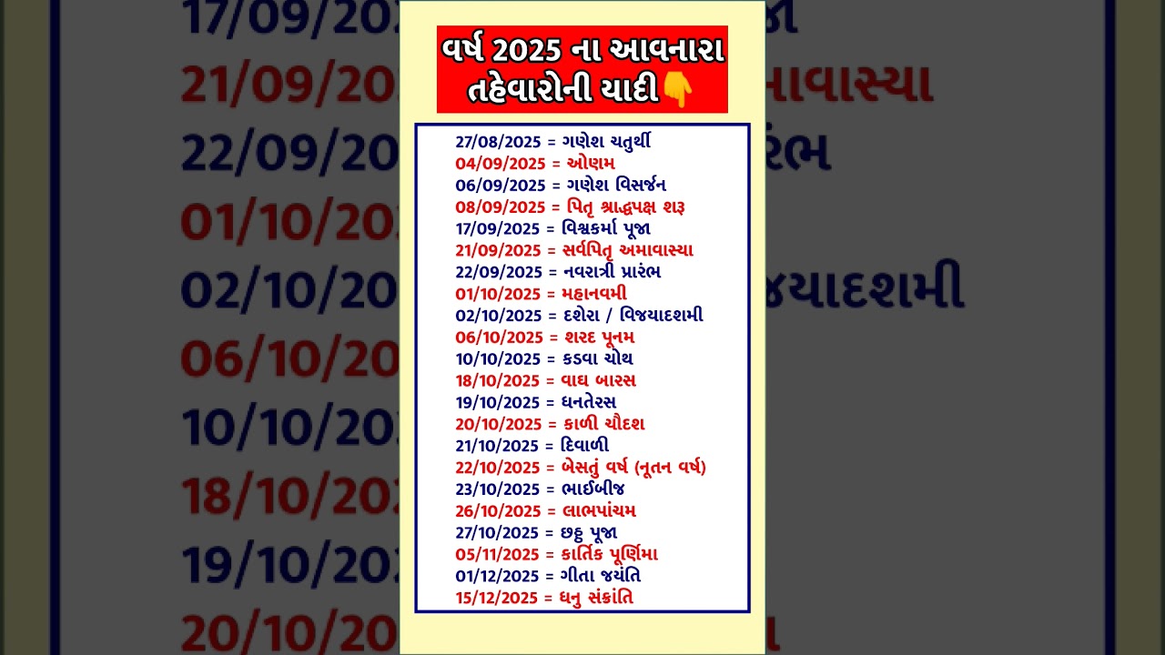 2025 Festival Calendar 🎉 | Dates & Events
