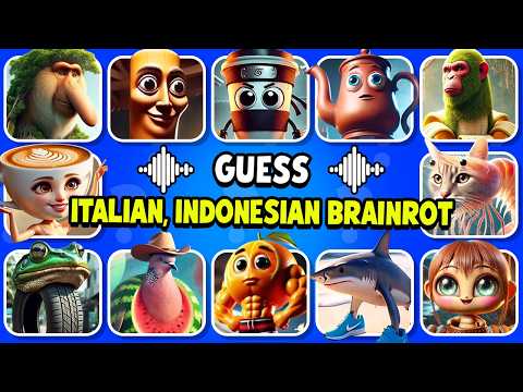 Guess ITALIAN and INDONESIAN BRAINROT Animals in 1 Second | Ballerina Cappuccina, Tung Tung Sahur
