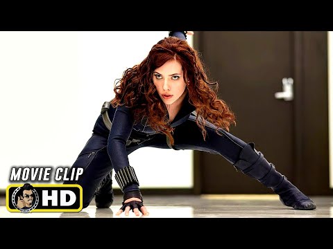 IRON MAN 2 (2010) Black Widow Hallway Fight [HD] Marvel