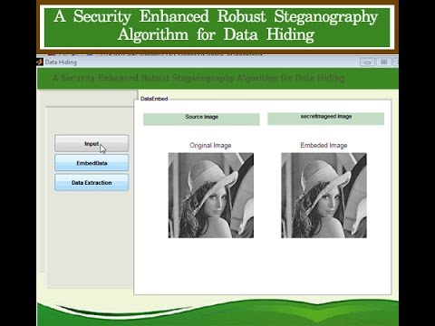 Robust Steganography Algorithm for DataHiding Matlab Project