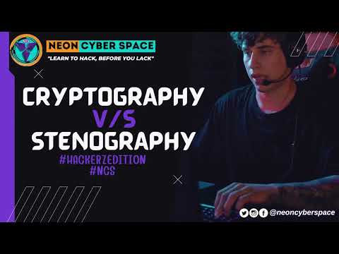 Cryptography vs Stenography } Neon Cyber Space | Ethical hacking