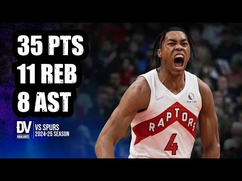 Scottie Barnes vs Spurs 35 pts 11 reb 8 ast | Apr 13, 2025 | Regular Season
