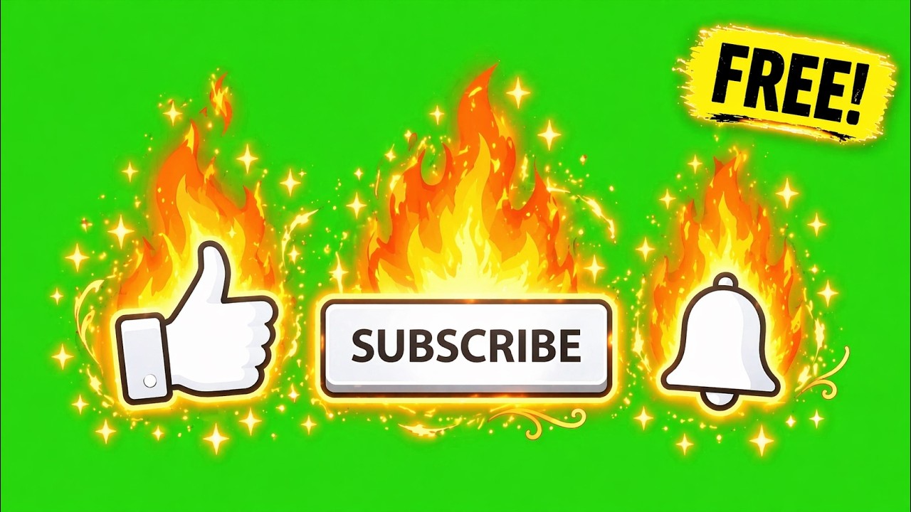 Top 10 Free Like & Subscribe Green Screen Effects🔥